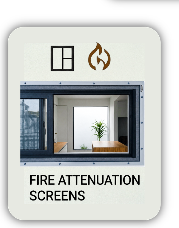 Fire attenuation screens product