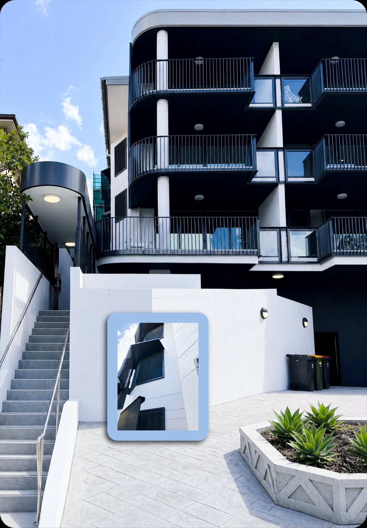 Fire attenuation screens installed on apartment building Brisbane